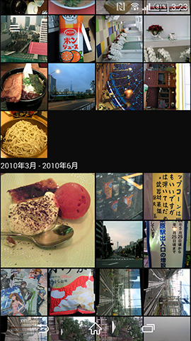 Androidの「アルバム」を開くと、写真が移行できていることが確認できる