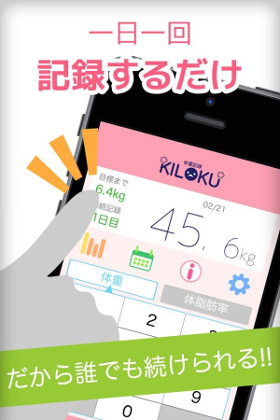 記録するだけの簡単入力画面