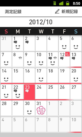 体の周期に合わせてチェック