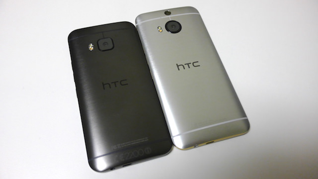 左がHTC One M9。右がHTC One M9+。