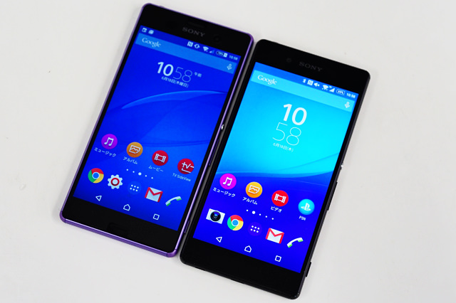 左:Xperia Z3 右:Xperia Z4