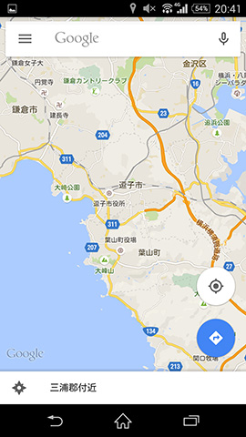 交通機関がわかりやすい通常の地図表示