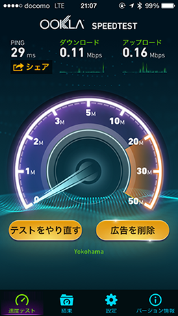 スピードテストアプリはあくまで参考値でしかない