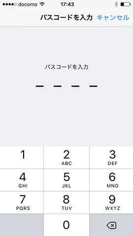 パスワードを求められますので入力します