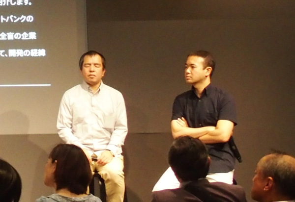 株式会社ラビット・荒川明宏さん(左)・眼科医の三宅琢さん(右)