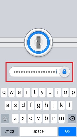 登録したマスターパスワードを入力してください