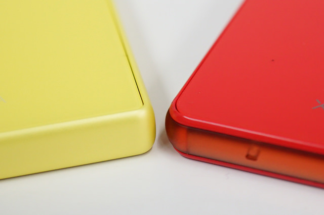 Xperia Z5 CompactとXperia Z3 Compactのサイドフレームから角の処理の違い