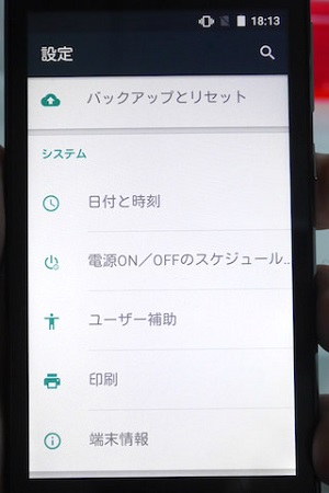 設定画面で確認できた項目(その2)