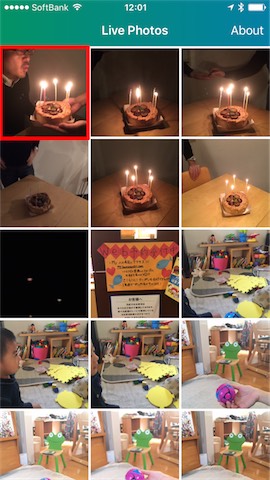 iPhoneで撮影したLive Photosの素材一覧