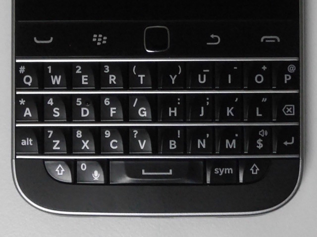 BlackBerry Classicの物理キーボード