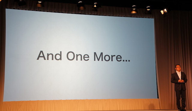 発表会では「And One More...」として発表された