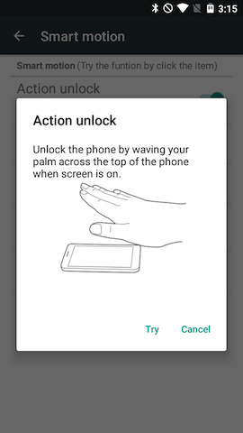 Action unlock