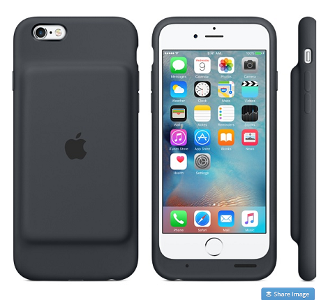 iPhone 6s Smart Battery Case チャコールグレー