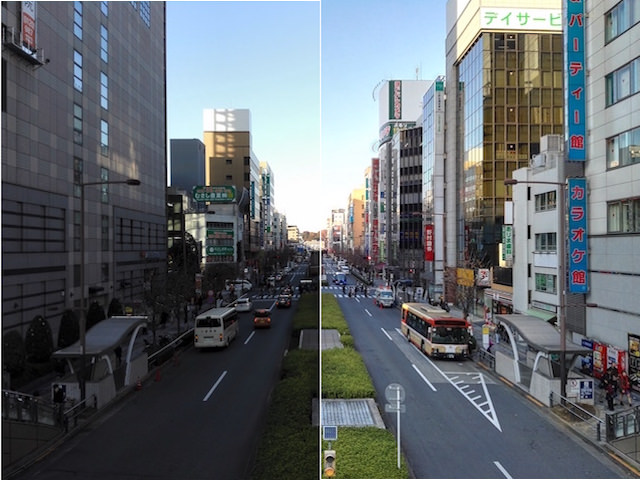 HDRオフのMate 7(左)とMate S(右)で撮影した写真