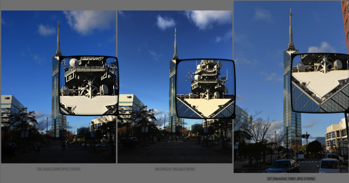 左からXperiaZ5、iPhone 6s、Nikon D4