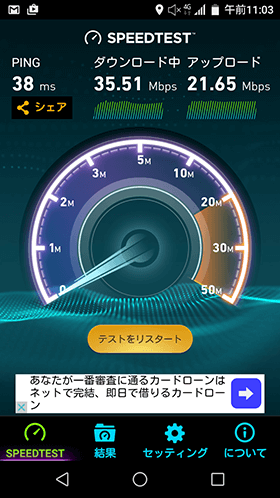 スピードテスト