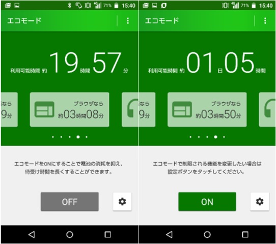 ネットブラウジングでは約40分程度