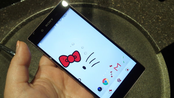 水で濡れても文字入力もバッチリです