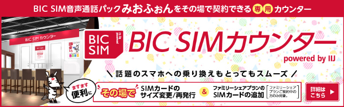 BIC SIMではその場でサイズの変更が可能