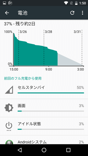 電池設定画面