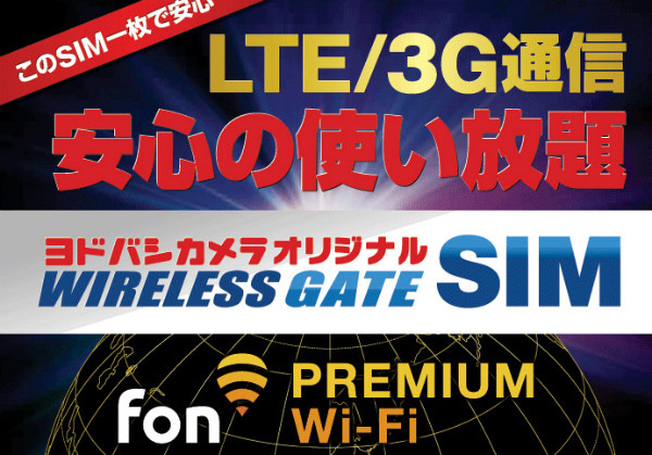 ヨドバシカメラからは「格安SIM使い放題プラン」が提供されている