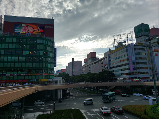 夕方の仙台駅前(HDRオン)
