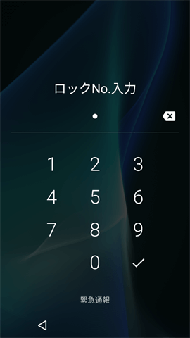 画面ロック ロックNo