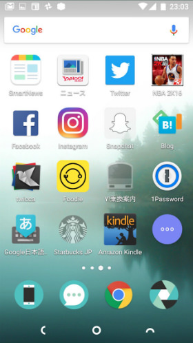 クラウドにアップロードされたアプリはグレーのアイコンで表示される