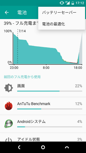 バッテリーセーバーにアクセス