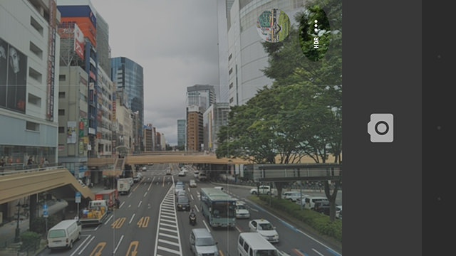 507SH 右上にあるメニューボタンからいくつかの設定変更が可能