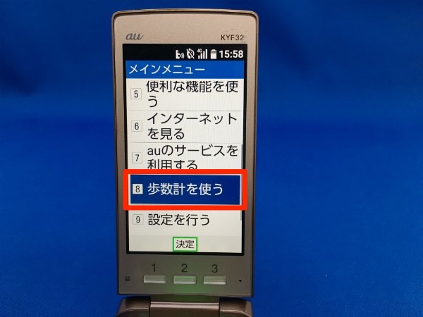 「歩数計を使う」を選択
