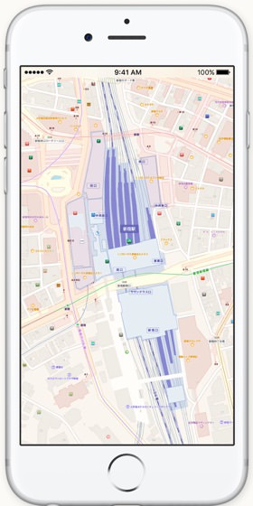 駅での乗り換え検索