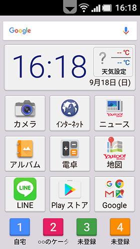 ショートカットからワンタッチ発信・メール作成