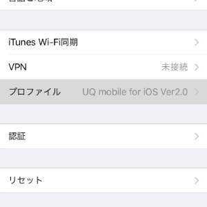 「設定」→「一般」→「プロファイル」