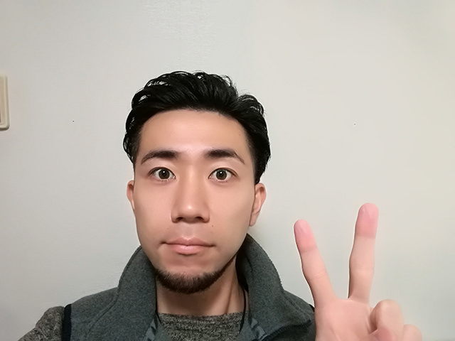 ビューティーモード(設定:10)で撮影