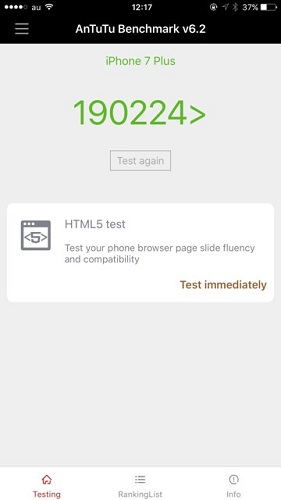 AnTuTu Benchmark v.6.2のスコア
