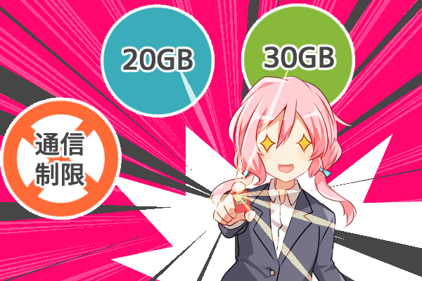 いまは大容量プランも豊富