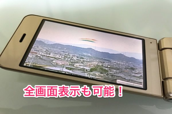 横にして全画面表示することもできます