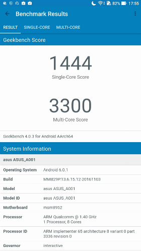 ZenFone 3 Ultraのスコア