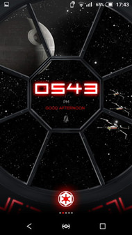 STAR WARS mobile ダークサイド版のホーム画面
