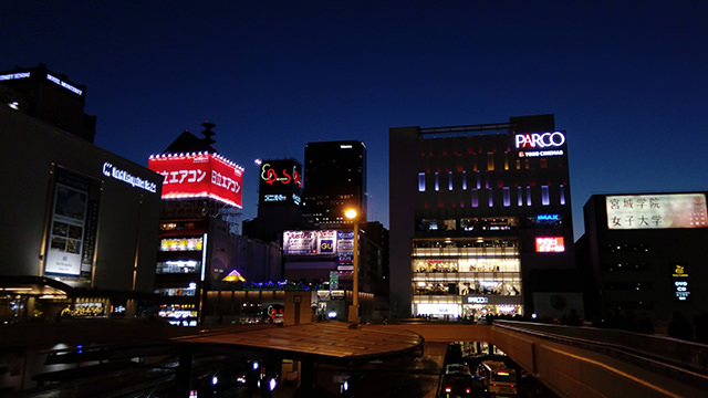 夜の時間にHDRオフで撮影