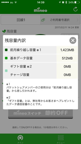 細かい内訳も表示される