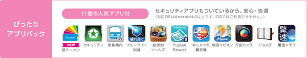 全部で10種のアプリとお得なクーポンを利用可能