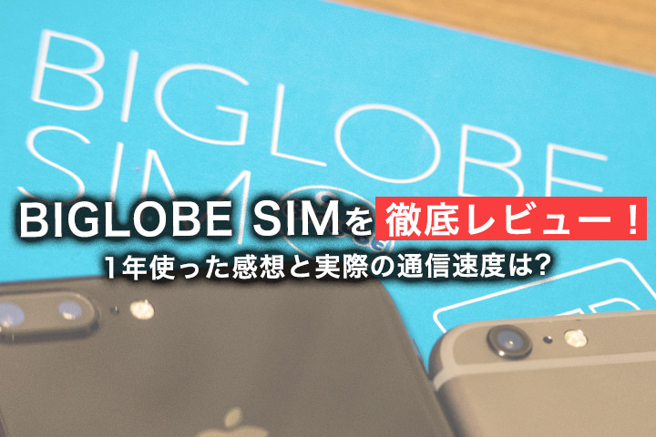 BIGLOBEモバイル(SIM)を徹底レビュー!1年使った感想と実際の通信速度は?