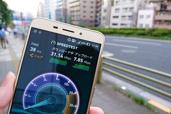 UQ mobile、Y!mobileの速度を計測