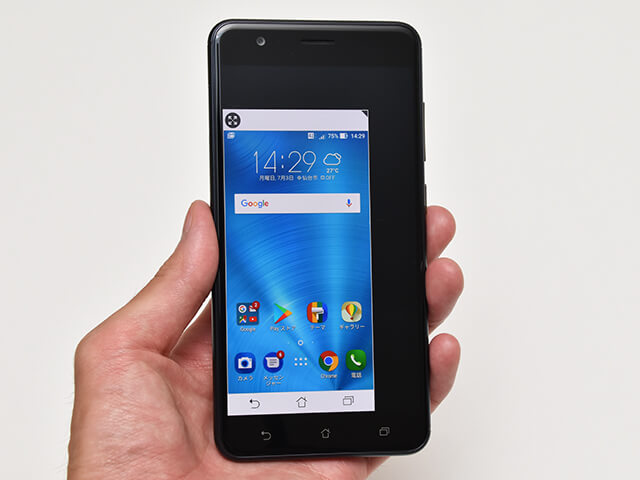 ZenFone Zoom S 設定:片手モードのクイック起動