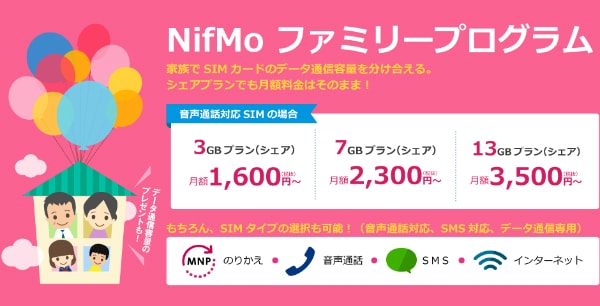 「NifMoファミリープログラム」