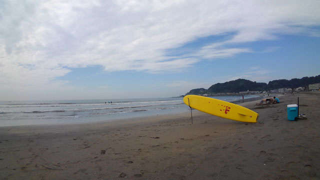 海辺のサーフボード