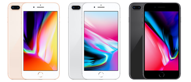 iPhone 8 Plusではスペースグレイ・シルバー・ゴールドの3色展開に