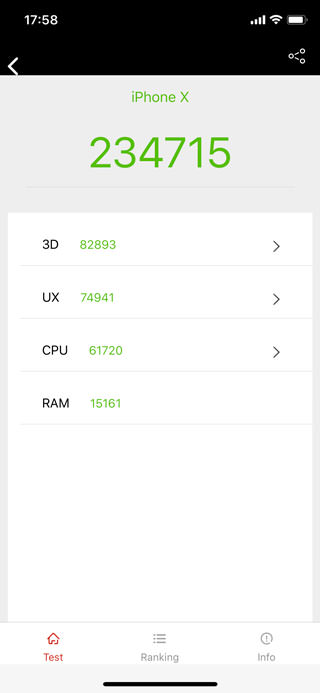 AnTuTu Benchmark v6.3のスコア